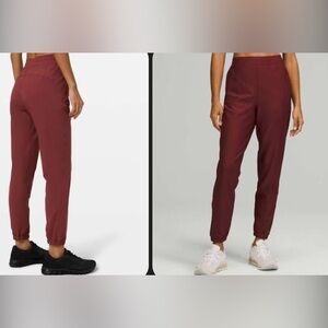 Lululemon Adapted State High Rise FLEECE Jogger Red Merlot Size 2